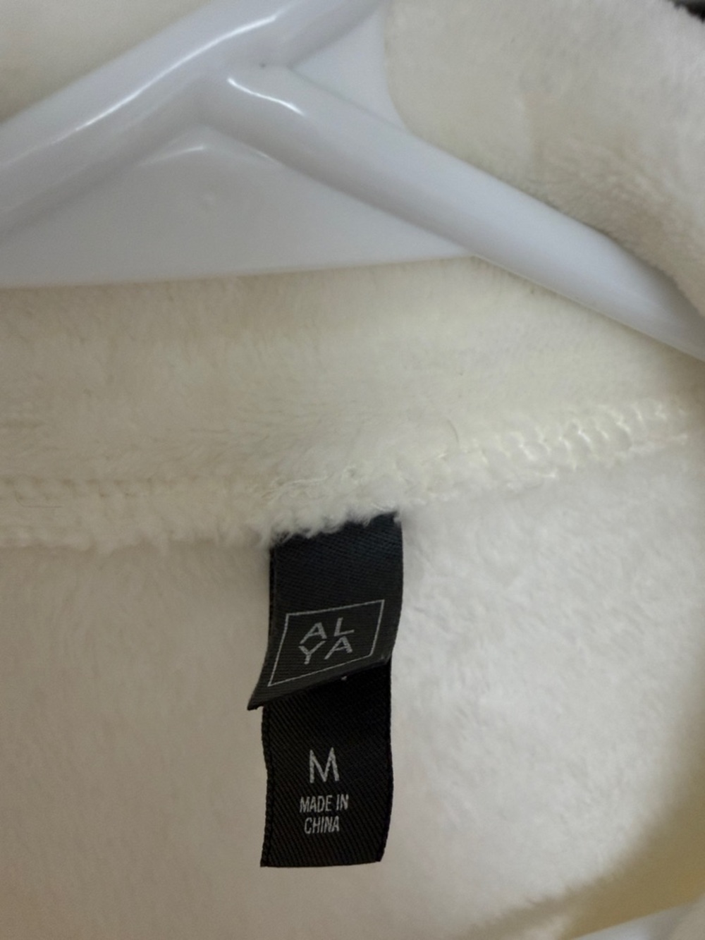 Alya Cream Plush Button-Front Teddy Jacket - Picture 2 of 4